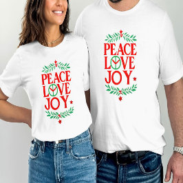 Camiseta Festividad de Navidades de Peace Love Joy