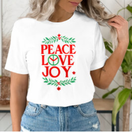 Camiseta Festividad de Navidades de Peace Love Joy