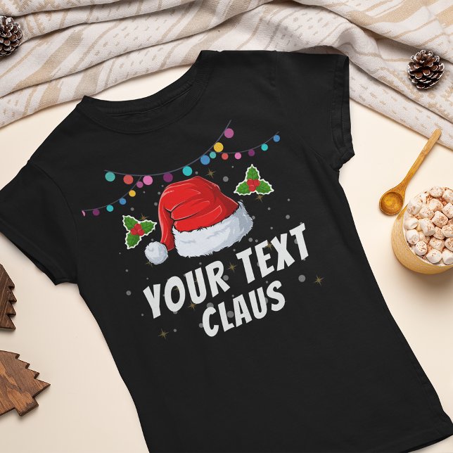 Camiseta Festividad de Navidades de Santa Hat con texto per (Subido por el creador)