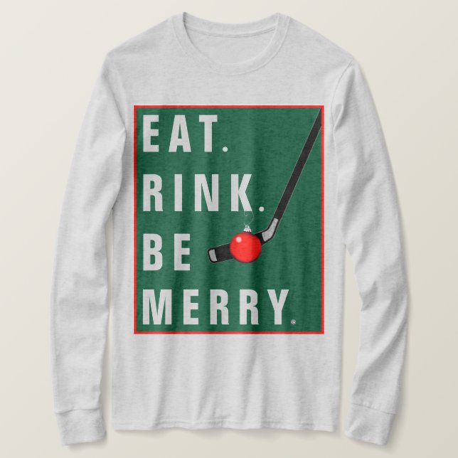 Camiseta Festividad de Navidades divertidos de hockey (Anverso del diseño)