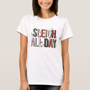Camiseta Festividad de Navidades divertidos de Sleigh All D