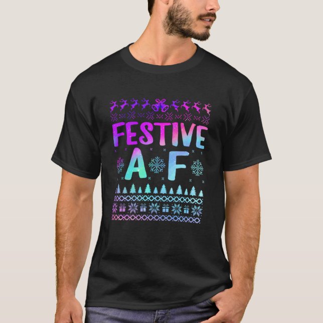 Camiseta Festividad de Navidades feos de hongos de nieve le (Anverso)