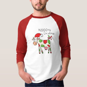 Camiseta Festividad de Navidades Personalizados de vacas di