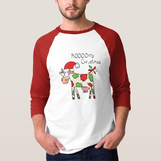 Camiseta Festividad de Navidades Personalizados de vacas di (Anverso)