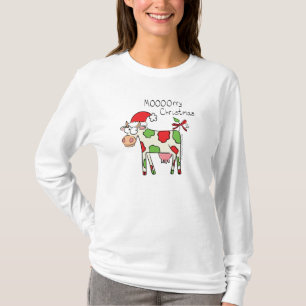 Camiseta Festividad de Navidades Personalizados de vacas di