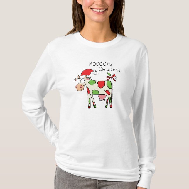 Camiseta Festividad de Navidades Personalizados de vacas di (Anverso)