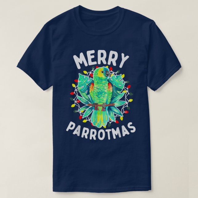 Camiseta Festividad de pájaro divertida del loro de la Amaz (Diseño del anverso)