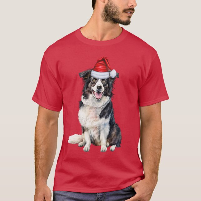 Camiseta Festividad de perros de Navidades divertidos en la (Anverso)