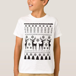 Camiseta Festividad de renos para Navidades de arte folclór
