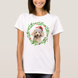 Camiseta Festividad de Santa Hat en el perro