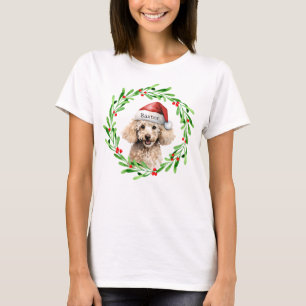 Camiseta Festividad de Santa Hat en el perro