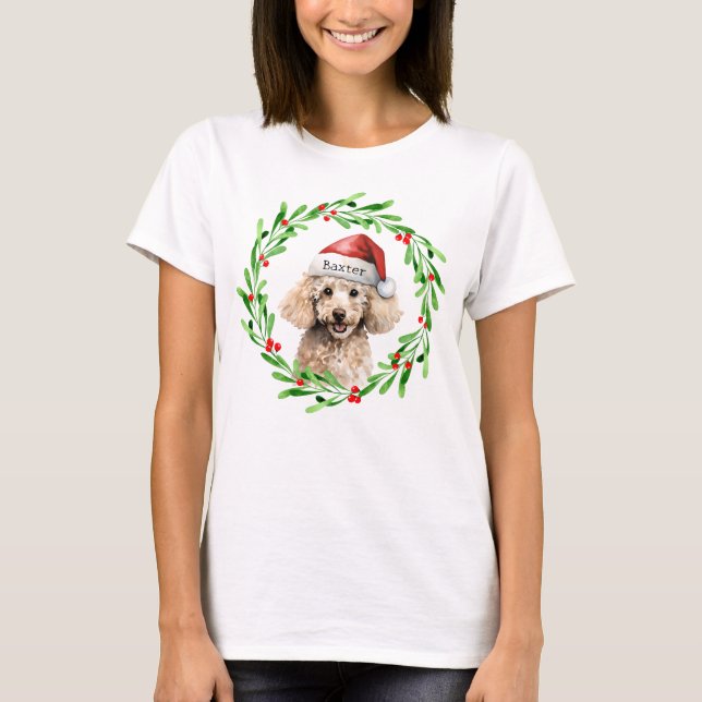 Camiseta Festividad de Santa Hat en el perro (Anverso)