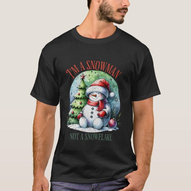 Camiseta Festividad de Snowman y alegría navideña (Anverso)