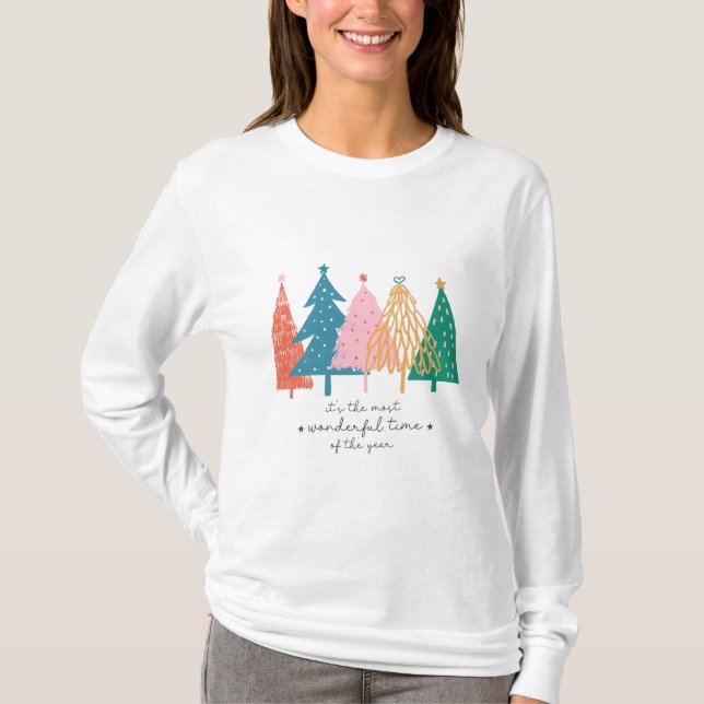 Camiseta Festividad del árbol de navidad más maravillosa (Anverso)
