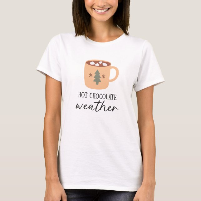 Camiseta Festividad del calor del chocolate caliente (Anverso)