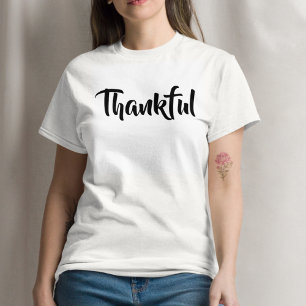 Camiseta Festividad del Día de Acción de Gracias Blanca y S