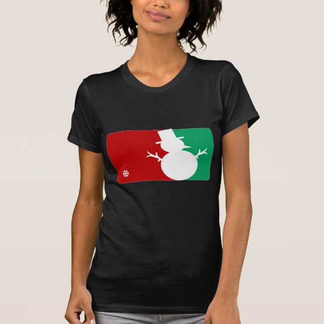 Camiseta Festividad del tema deportivo de Snowman (Anverso)