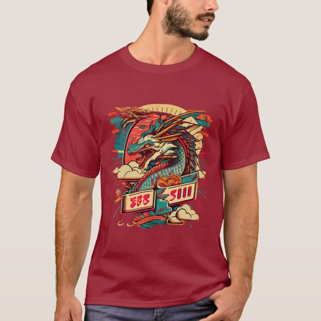 Camiseta Festividad Dragónica: El gran dragón de sushi y Ra (Anverso)