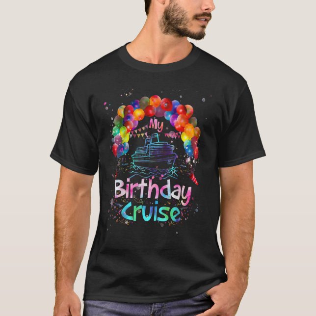 Camiseta Festividad en mi cumpleaños cruceros Fiestas hombr (Anverso)