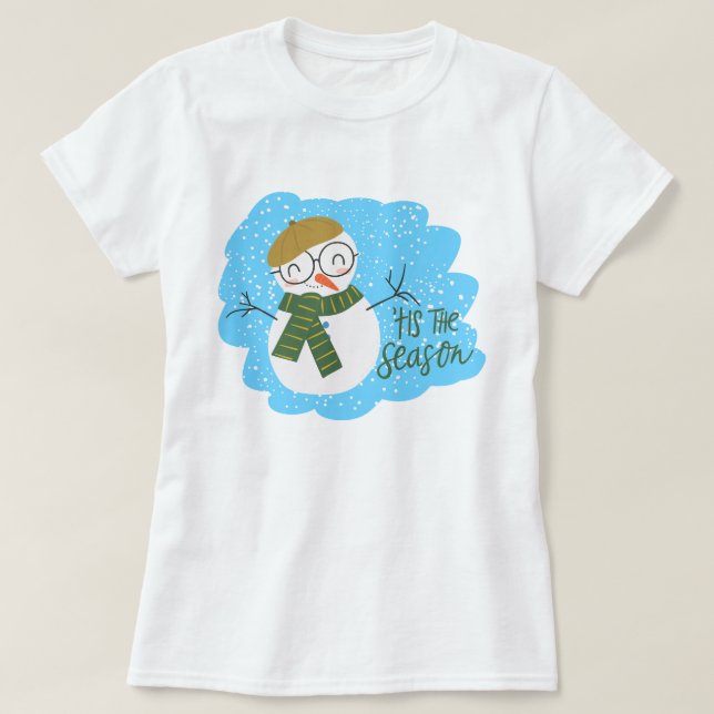 Camiseta Festividad en Snowman (Diseño del anverso)
