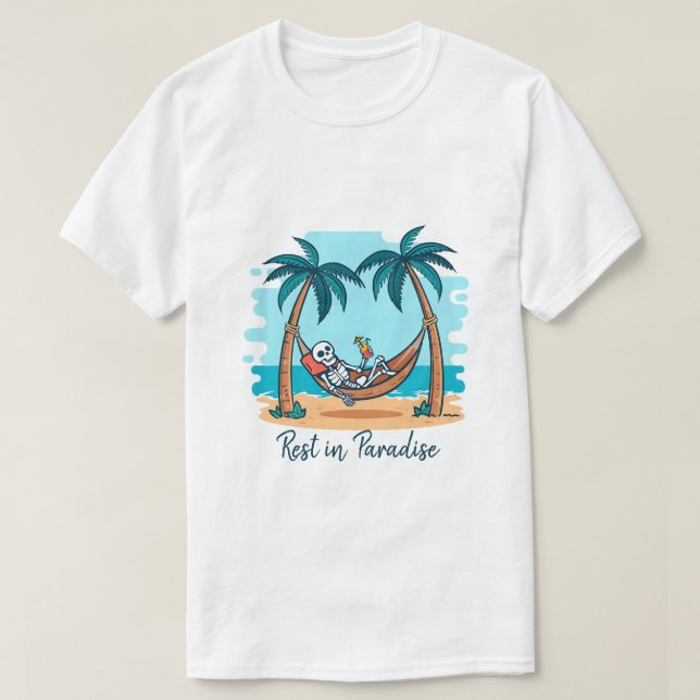 Camiseta Festividad estética del fantasma de la playa (Diseño del anverso)
