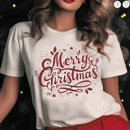 Camiseta Festividad Feliz Navidad Festividad de escritura m
