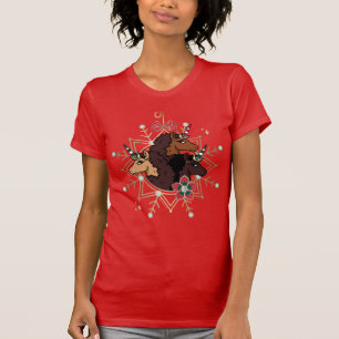 Camiseta Festividad festiva afrounicornio mágica