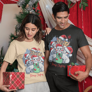 Camiseta Festividad festividad de Navidades de Gato Rojo