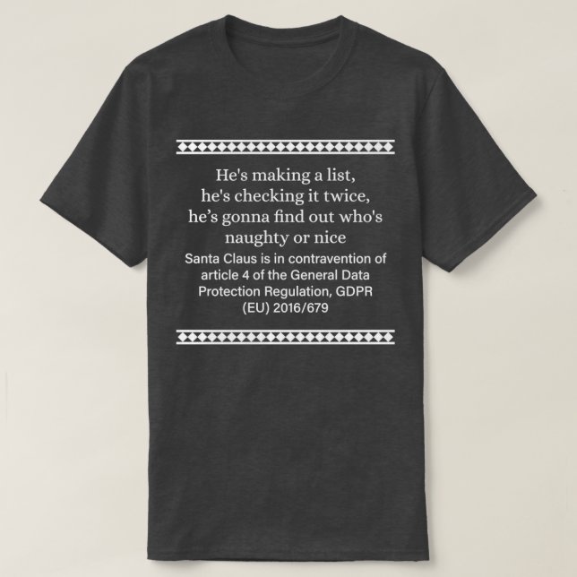 Camiseta Festividad GDPR (Diseño del anverso)