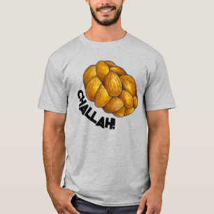 Camiseta Festividad judía con pan de Challah trenzado Hanuk