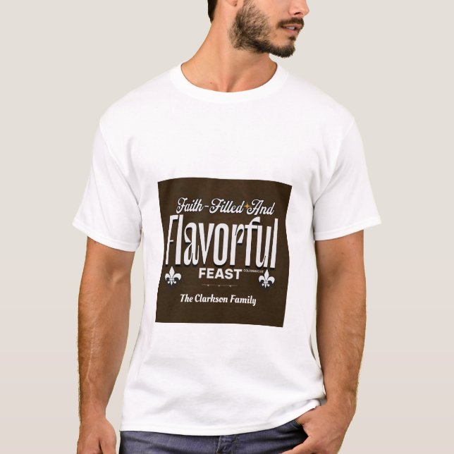 Camiseta Festividad llena de fe y fiesta sabrosa - Colossia (Anverso)