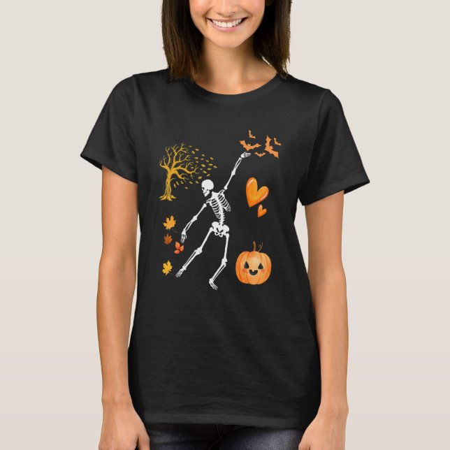 Camiseta Festividad más divertida de Skeleton Fall 1 (Anverso)