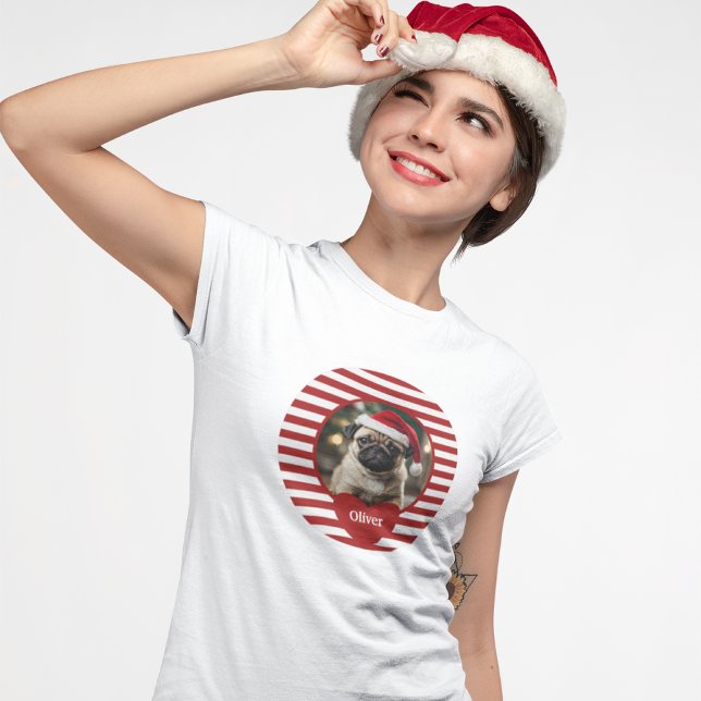 Camiseta Festividad Mascota personalizada foto en franjas r (Subido por el creador)