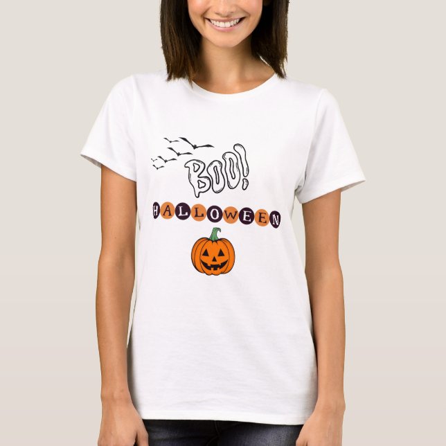Camiseta Festividad minimalista de Halloween (Anverso)