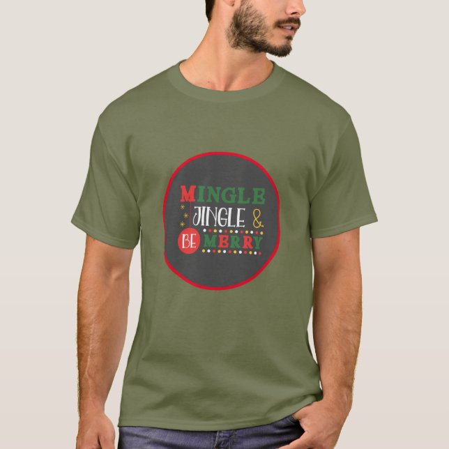 Camiseta Festividad moderna de mingle y jingle (Anverso)