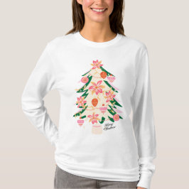 Camiseta Festividad moderna de moda Navidad retro vacacione