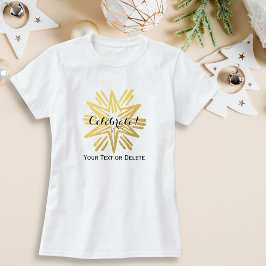 Camiseta Festividad personalizada de una estrella de Reliev