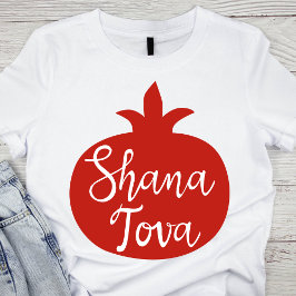 Camiseta Festividad Pomegranate Rojo Shana Tova