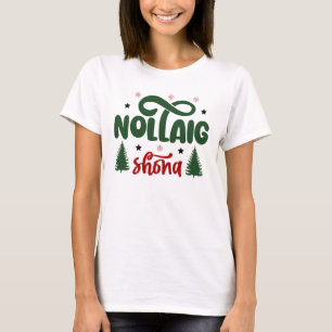 Camiseta Festividad Red y Green Nollaig Shona