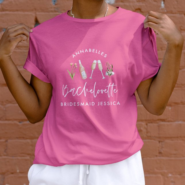 Camiseta Festividad rosa floral moderna rosa giratoria fies (Subido por el creador)
