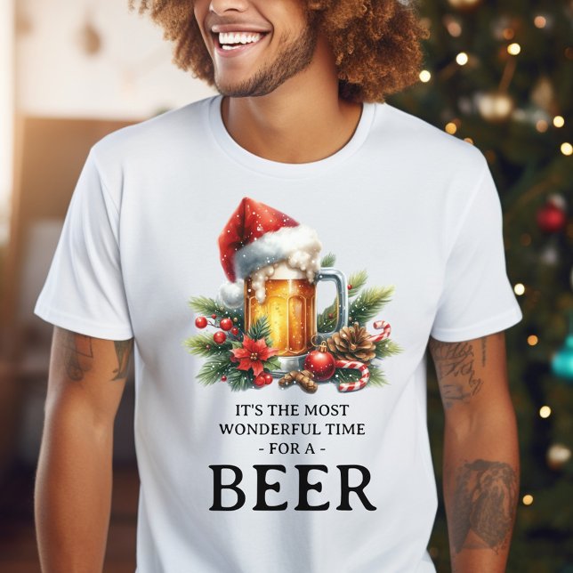Camiseta Festividades de los Navidades de cerveza masculino (Subido por el creador)