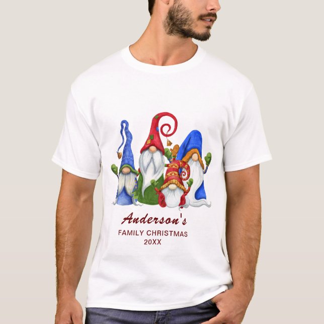 Camiseta Festividades de los Navidades de Gnomes Retro Clas (Anverso)