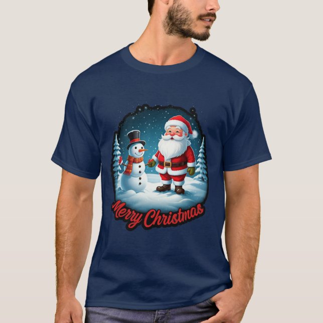 Camiseta "Festividades escarpadas: Moda de los Navidades de (Anverso)