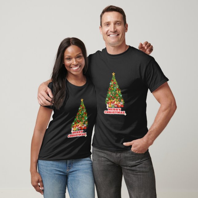 Camiseta Festividades familiares De Navidades Brillantes (Unisexo)