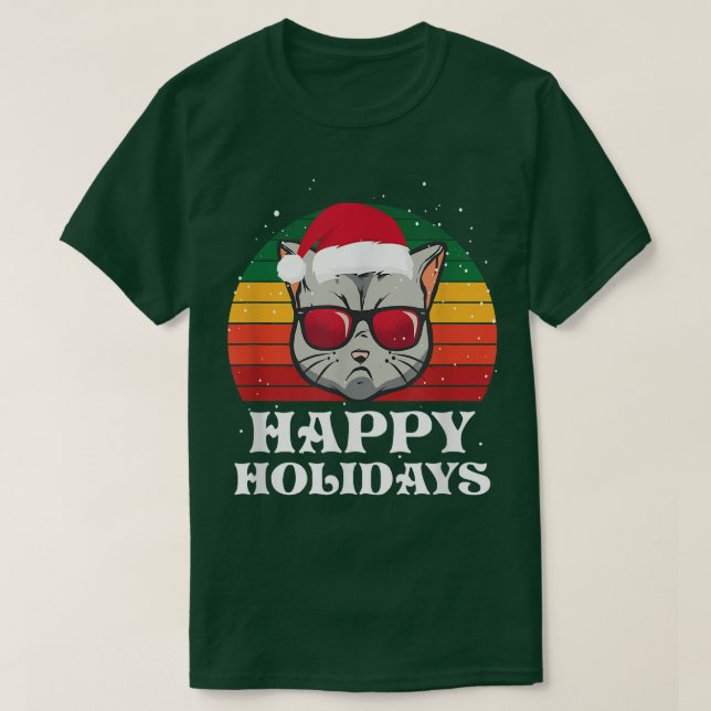 Camiseta Festividades Felices del Gato de Navidades de Guay (Diseño del anverso)