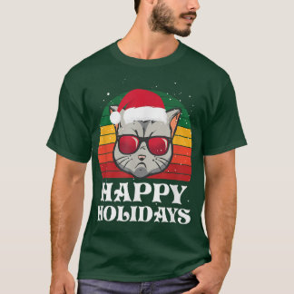 Camiseta Festividades Felices del Gato de Navidades de Guay