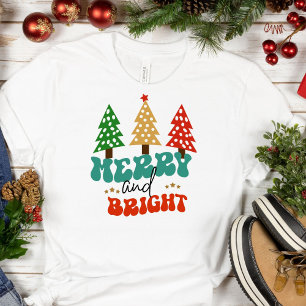 Camiseta Festividades florales y dulces Árboles navideños