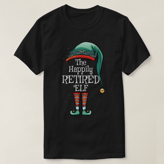 Camiseta Festividades Navidades El Felizmente Retirado Elf  (Diseño del anverso)
