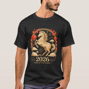 Camiseta Festivo 2026 Año del Caballo Señora Fortuna Lunar 