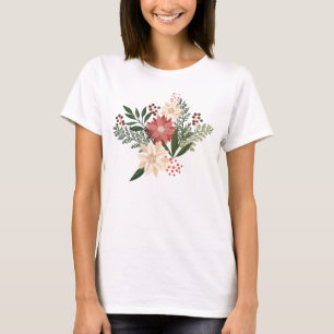 Camiseta festivo botánico navidad vacaciones